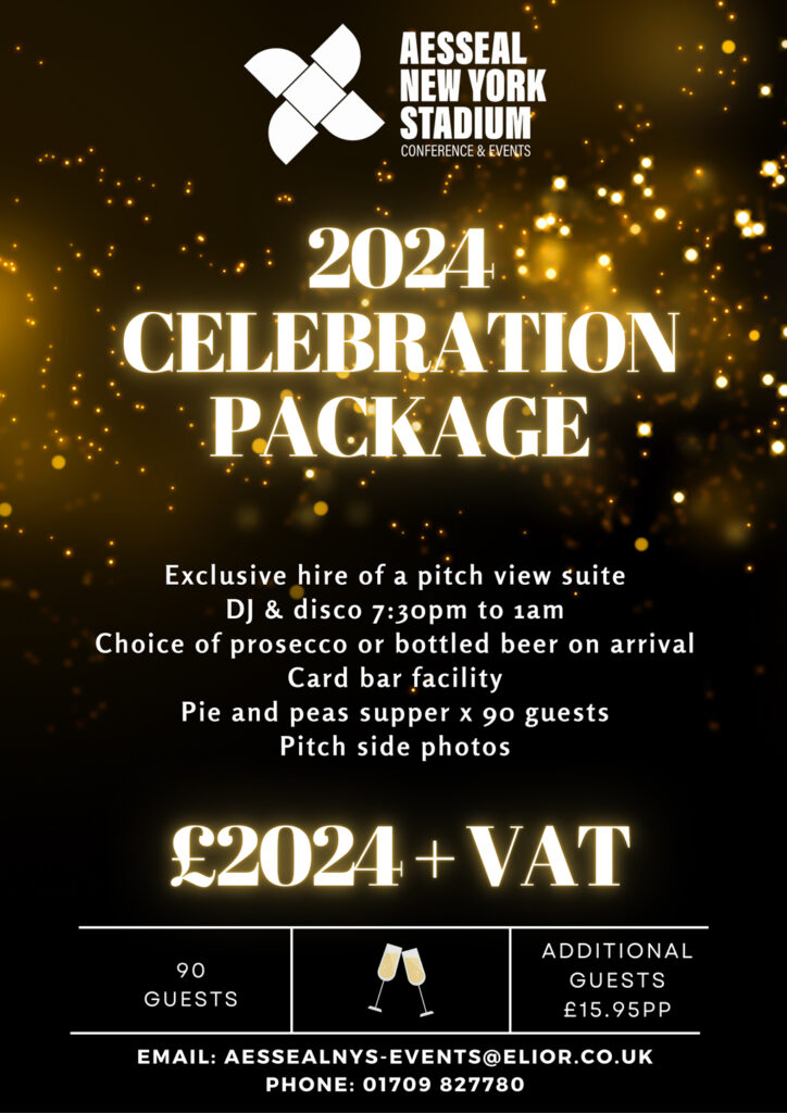 Celebration package at Aesseal New York Stadium